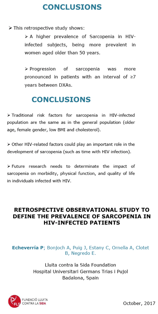 Retrospective Observational Study To Define The Prevalence Of Sarcopenia In Hiv Infected Patients