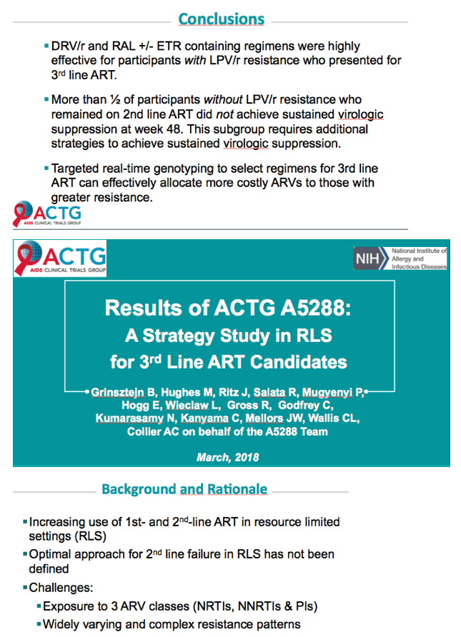 Results Of Actg A52 A Strategy Study In Rls Resource Limited Setting For 3rd Line Art Candidates