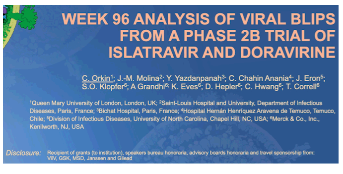 Week 96 Analysis Of Viral Blips From A Phase 2b Trial Of Islatravir And Doravirine